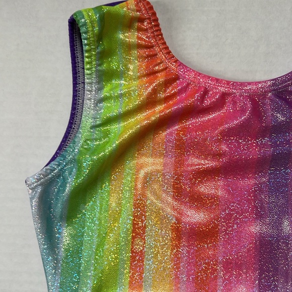 Rainbow Metallic Leotard Size 5/6 - Picture 5 of 16